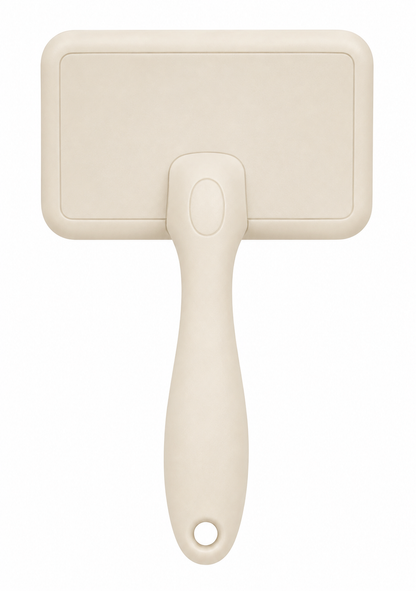 Rectangular Self-Cleaning Slicker Brush for Cats – Cream